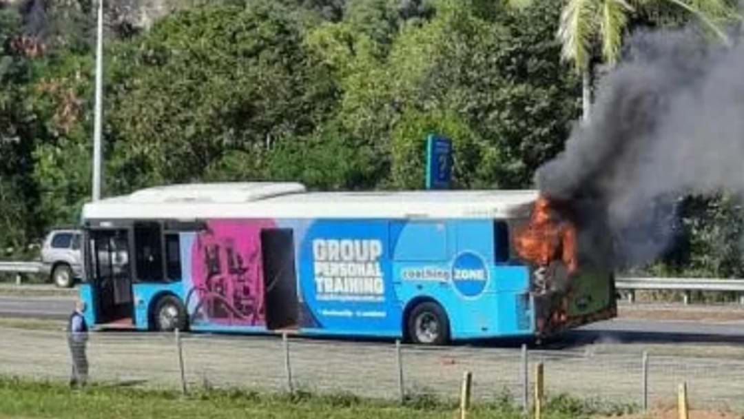 Article heading image for Highway Drama As Bus Catches Fire And Truck And Pedestrian Collide