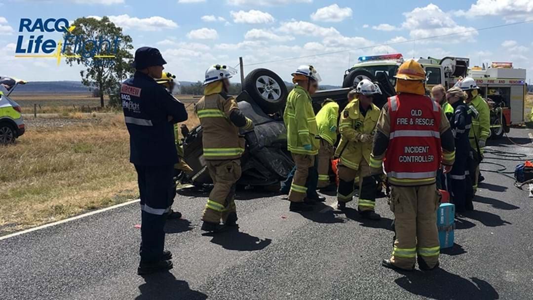 Article heading image for Elderly Woman Involved in Serious Crash South West of Toowoomba