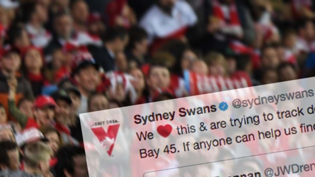 Article heading image for Sydney Swans Tracking Down 2017’s Most Heartwarming Footy Story