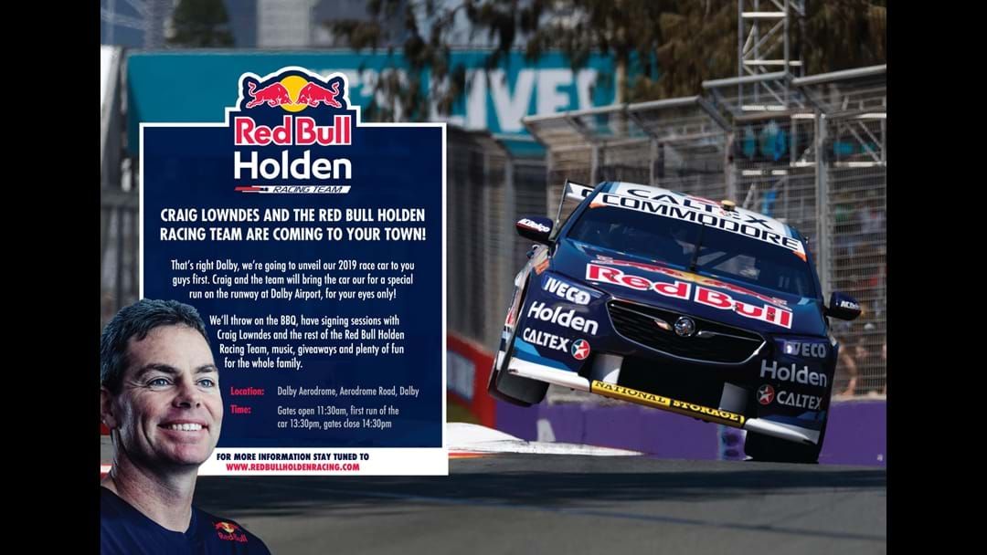 Article heading image for Dalby to Host 2019 Red Bull Holden Racing Team Launch