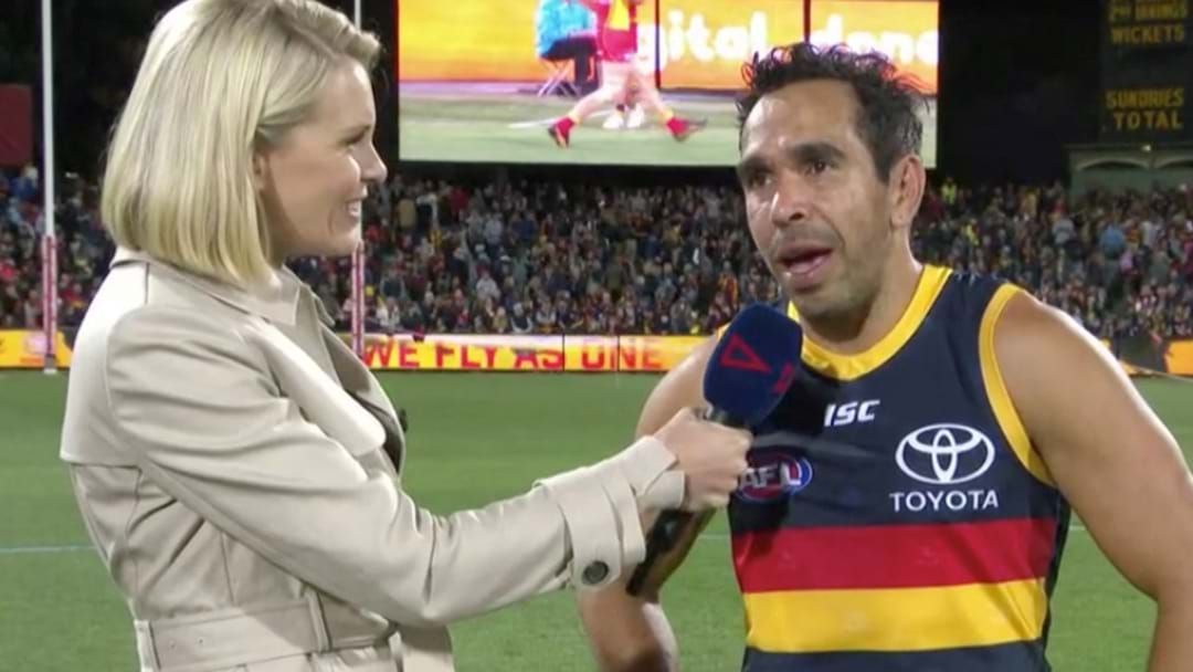 Article heading image for Eddie Betts Reveals His Brother-In-Law Lost A Tattoo Bet With Him On His 300th Game