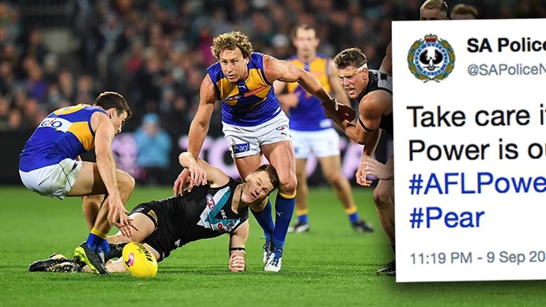 Article heading image for The South Australian Police Had A Cheeky Dig At Port Adelaide Last Night