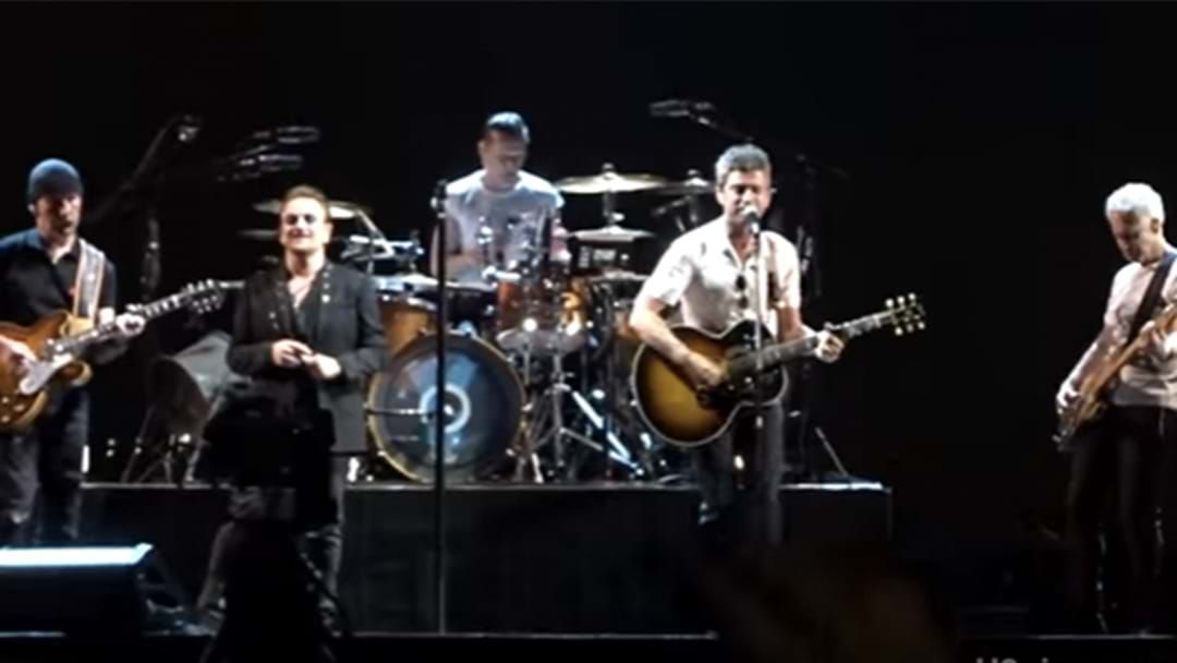 Article heading image for WATCH: U2 & Noel Gallagher Perform Oasis Classic