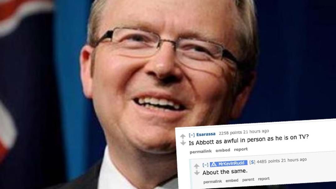 Article heading image for Kevin Rudd Claps Back On Spectacular Reddit AMA