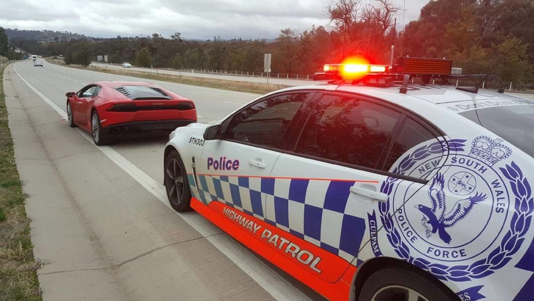 Article heading image for Lamborghini stopped twice on the Hume Highway