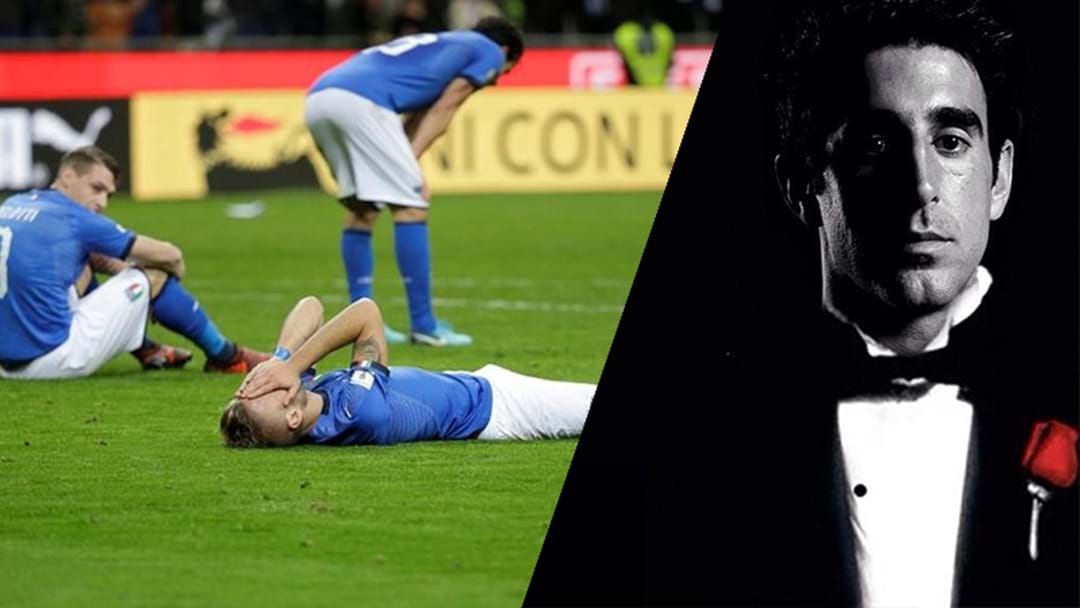 Article heading image for Dom Cassisi Responds To Italy Failing To Qualify For The World Cup