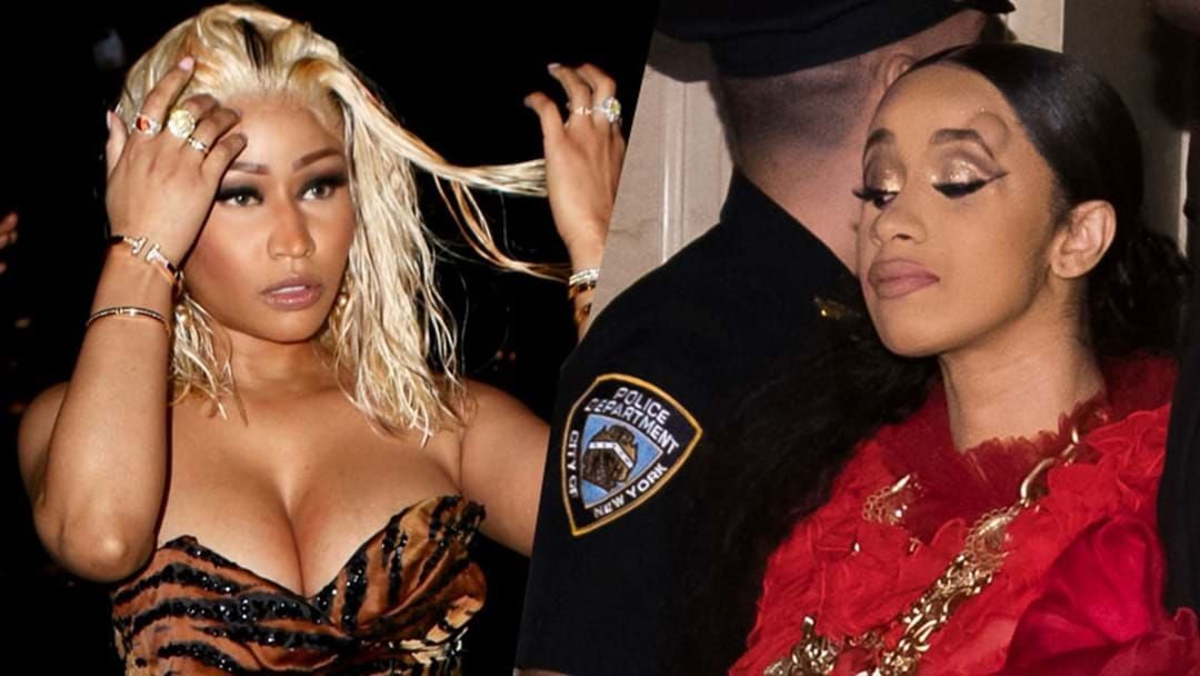 Article heading image for Footage Of Nicki Minaj & Cardi B's 'Fight' Has Emerged & It Ain't Pretty