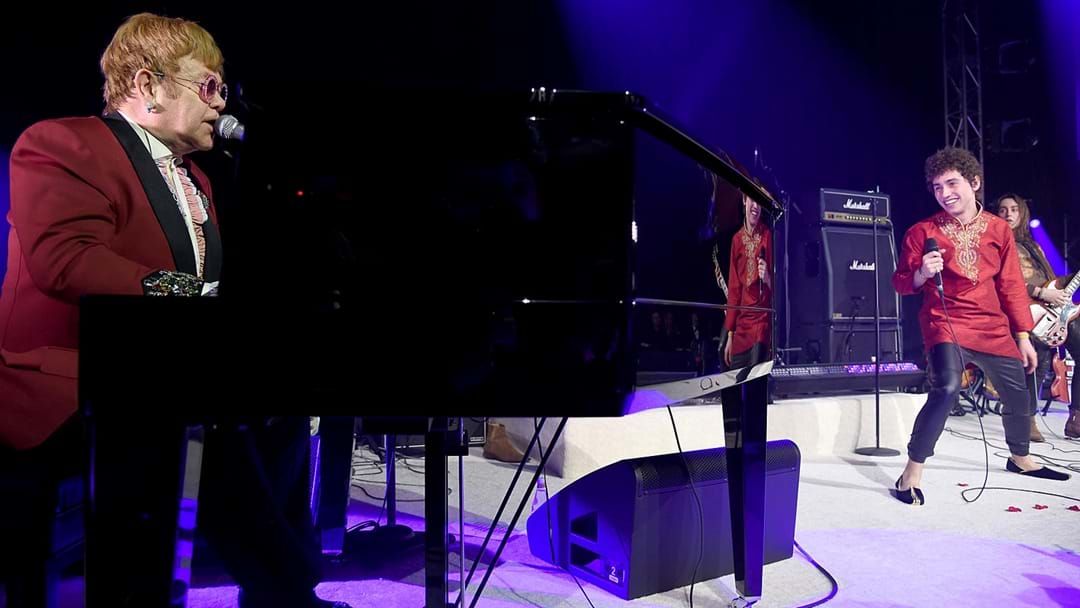 Article heading image for Elton John Jams With Young Rock Band At Oscars After Party