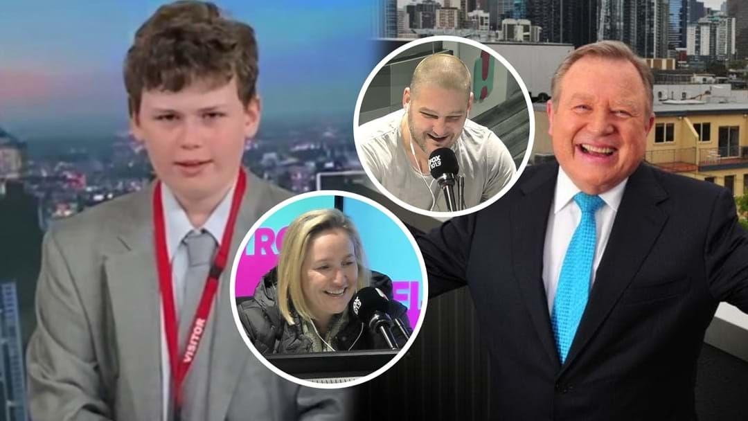Article heading image for 12-Year-Old Newsreader Surprised By Peter Hitchener on Fifi, Fev & Byron!