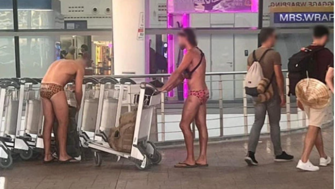 Article heading image for Tourists spark outrage wearing JUST Budgie Smugglers at Airport 