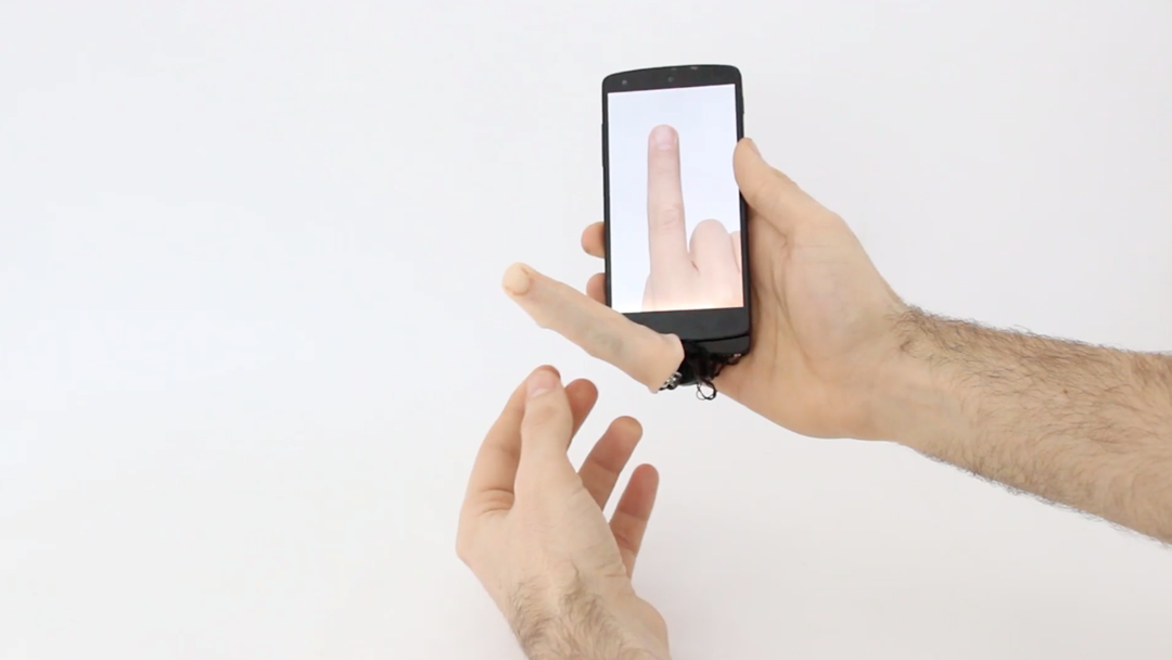 Article heading image for Someone's Invented A Robotic Finger That Strokes Your Hand While You're On The Phone