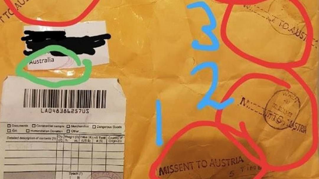 Article heading image for An Aussie Bloke Had Wait Two Months For A Package Because It Was Sent To Austria Five Times