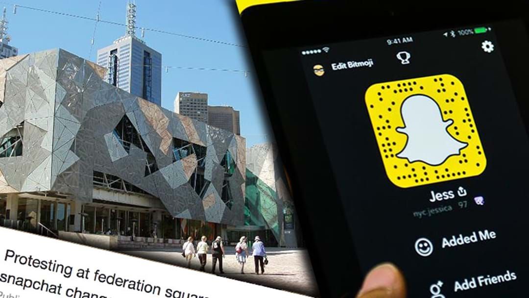 Article heading image for People Are Planning To Protest The New Snapchat Update At Federation Square