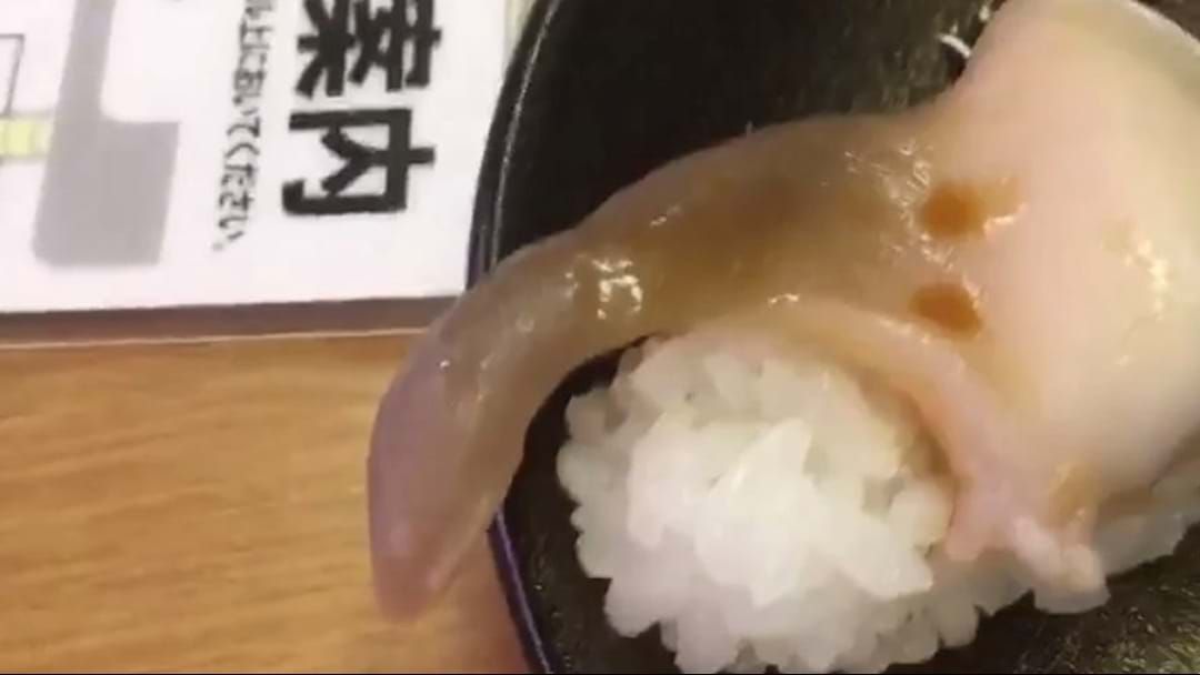 Article heading image for This Video Of A Still-Wriggling Piece Of Sushi Is Here To Mess Up Your Day