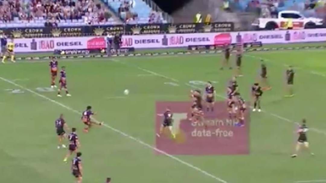 Article heading image for Is This Evidence That Milford Knocked On Before Kicking Match-Winning Field Goal?
