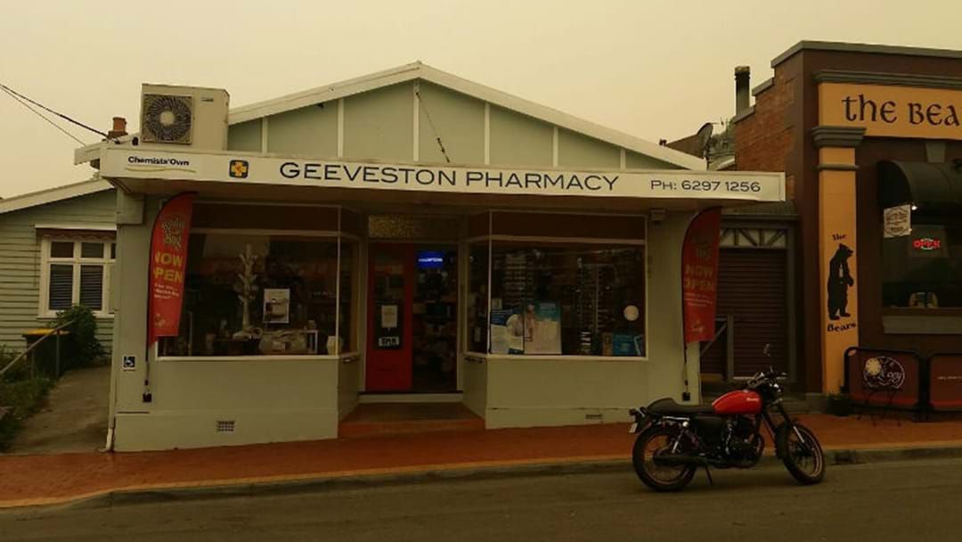 Article heading image for Geeveston Pharmacy remains open for locals needing urgent supplies during bushfires