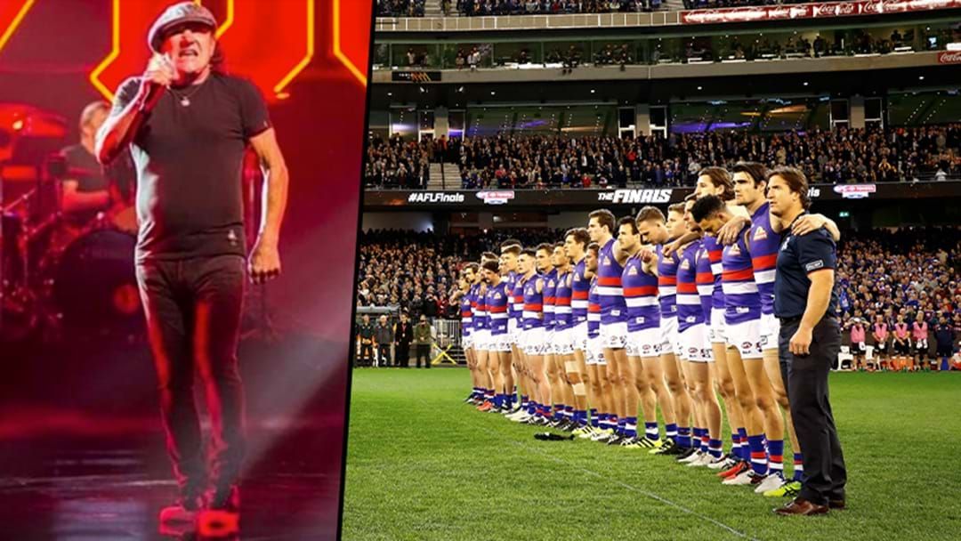 Article heading image for When 'Advance Australia Fair' Was Briefly Swapped For AC/DC At An AFL Final