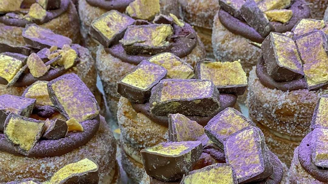 Article heading image for PSA: These Limited Edition Violet Crumble Cronuts Now Exist & We Want Them All