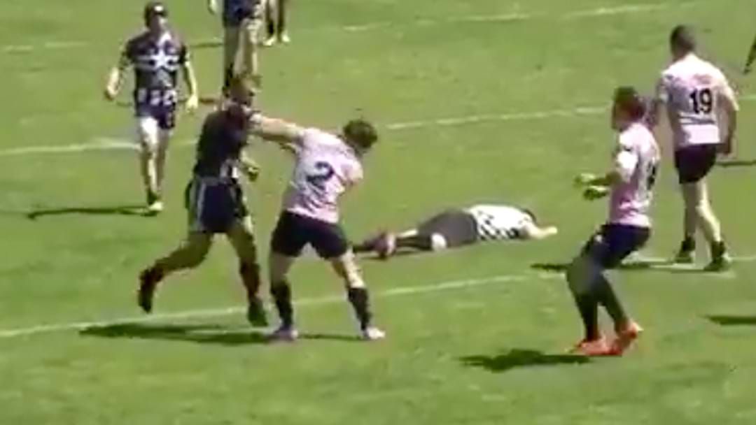 Article heading image for Rugby Player Punches The Referee In The Face After Being Sent Off
