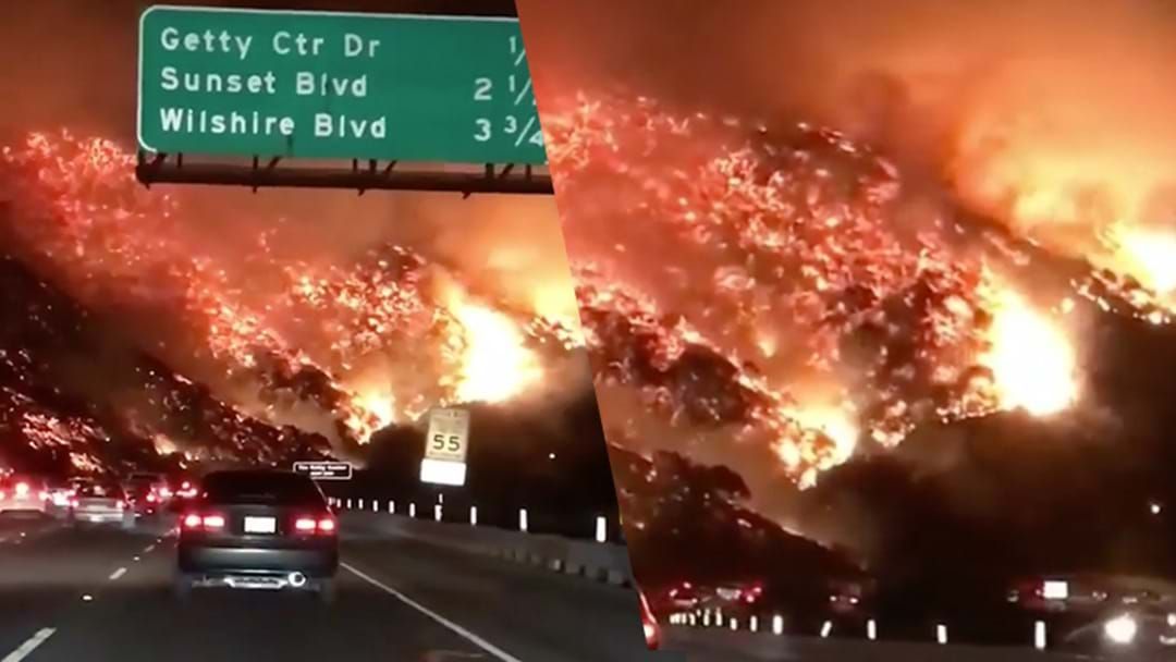 Article heading image for This Video Of The Southern Californian Fires Looks Like Literal Hell