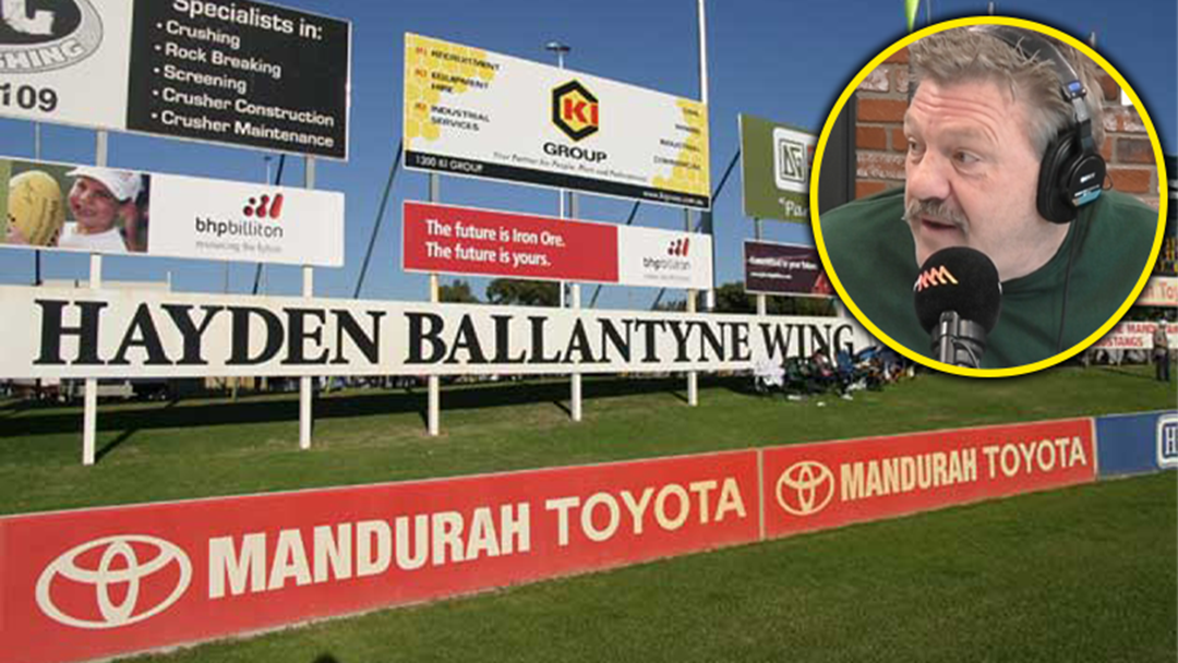 Article heading image for Brian Taylor Is NOT Happy With the Hayden Ballantyne Stand At Rushton Park: "I Saw That Sign, That Annoyed The Crap Out Of Me"