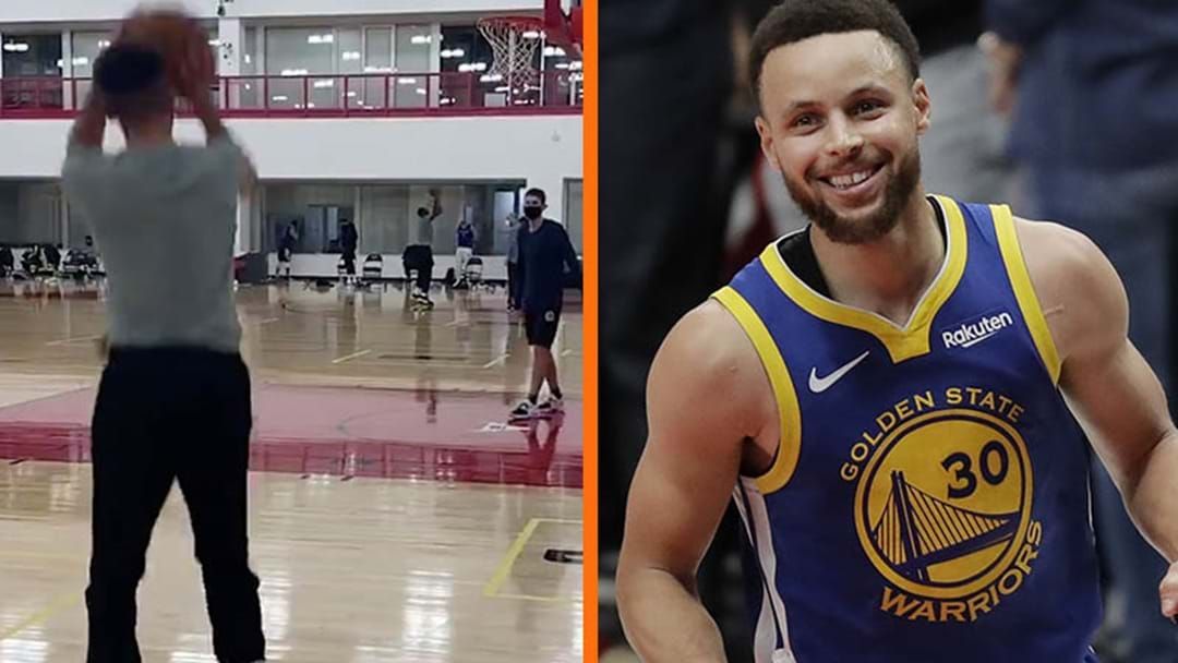 Article heading image for WATCH: NBA Superstar Steph Curry Sinks 105 Consecutive Three-Pointers  