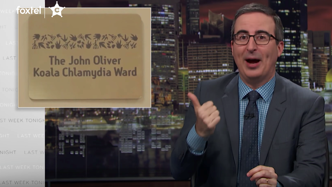 Article heading image for John Oliver Is "F*cking Done" After Russell Crowe Pulls Off Epic Chlamydia Gag