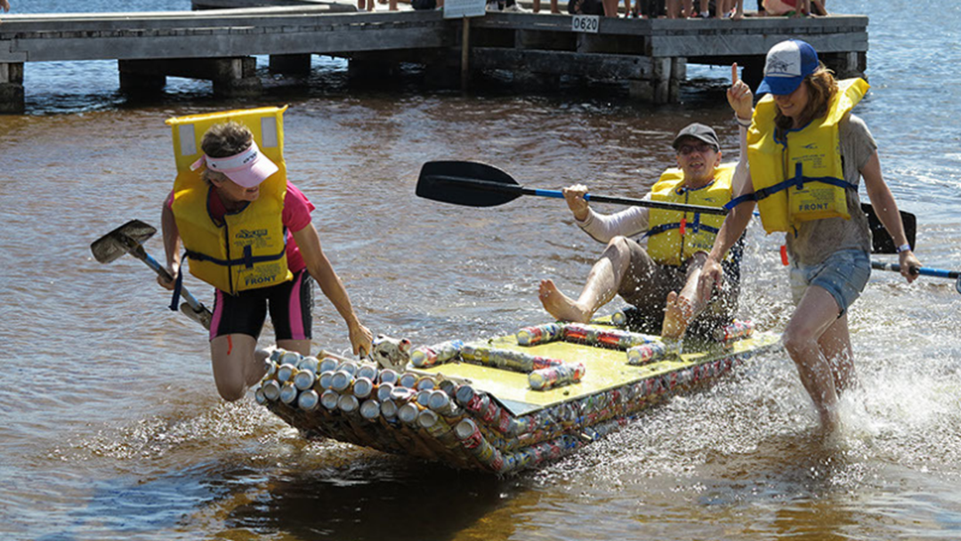 Article heading image for Race A Boat Made Out Of Beer Cans At The Augusta River Festival On Sunday