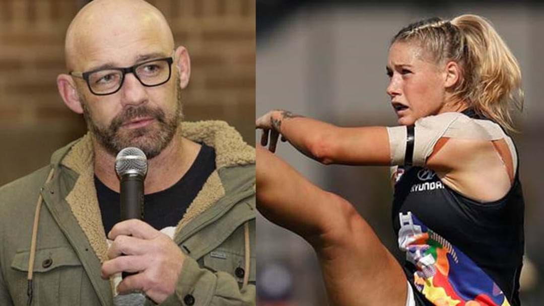 Article heading image for LISTEN | MG Slams Online ‘Grubs’ Who Trolled AFLW Star Tayla Harris