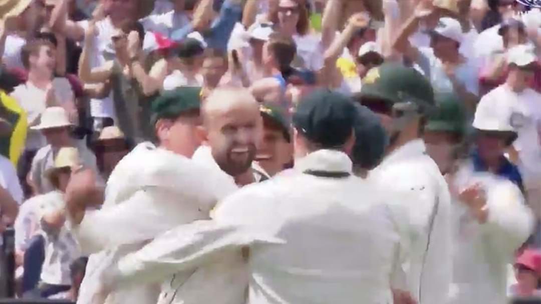 Article heading image for This Crowd Video Of Nathan Lyon’s “Nice Garry” Wicket Is Brilliant