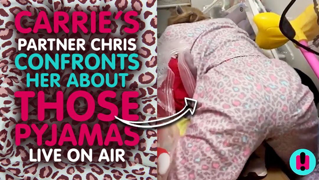 Article heading image for Carrie's Partner, Chris, Confronts Carrie About THOSE Pyjamas LIVE On Air!