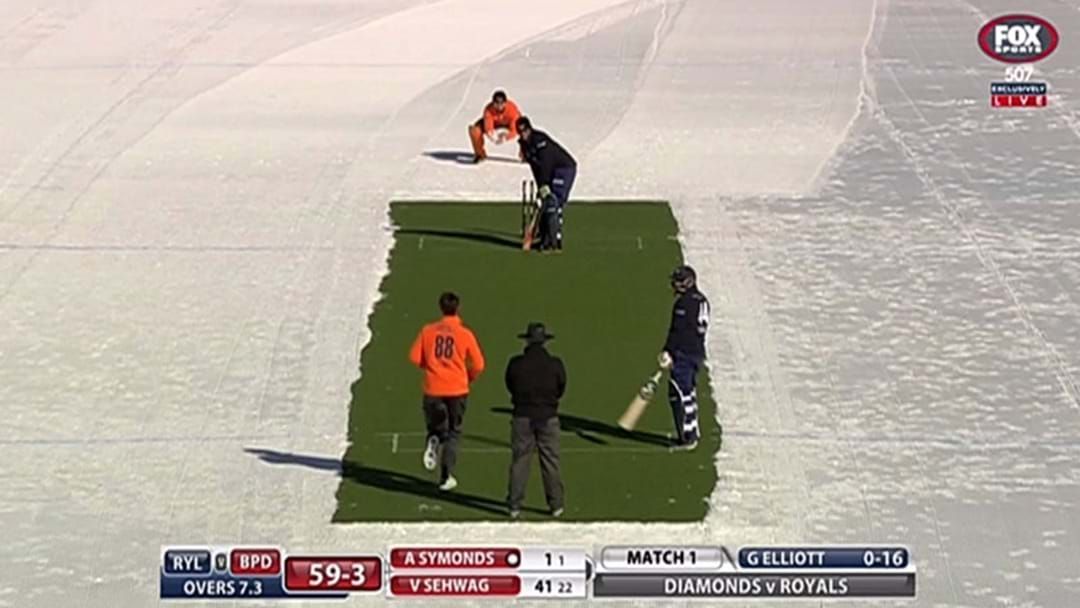 Article heading image for A Bunch Of Cricket Legends Played A T20 Game On Ice In The Swiss Alps Last Night