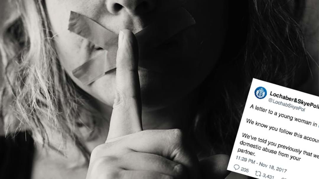 Article heading image for Police Tweet Emotional Open Letter To Victim Of Domestic Violence