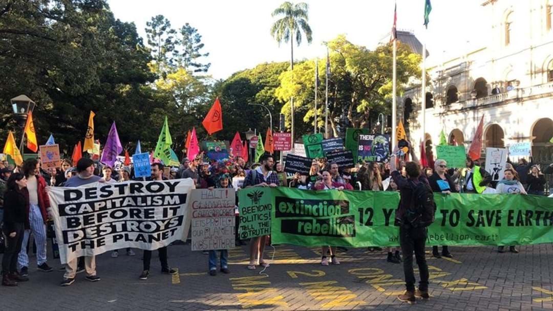 Article heading image for  LISTEN | “If they want to take us back to the days of Jo-Bjelke Petersen then that’s on them” Extinction Rebellion Protests Continue in CBD