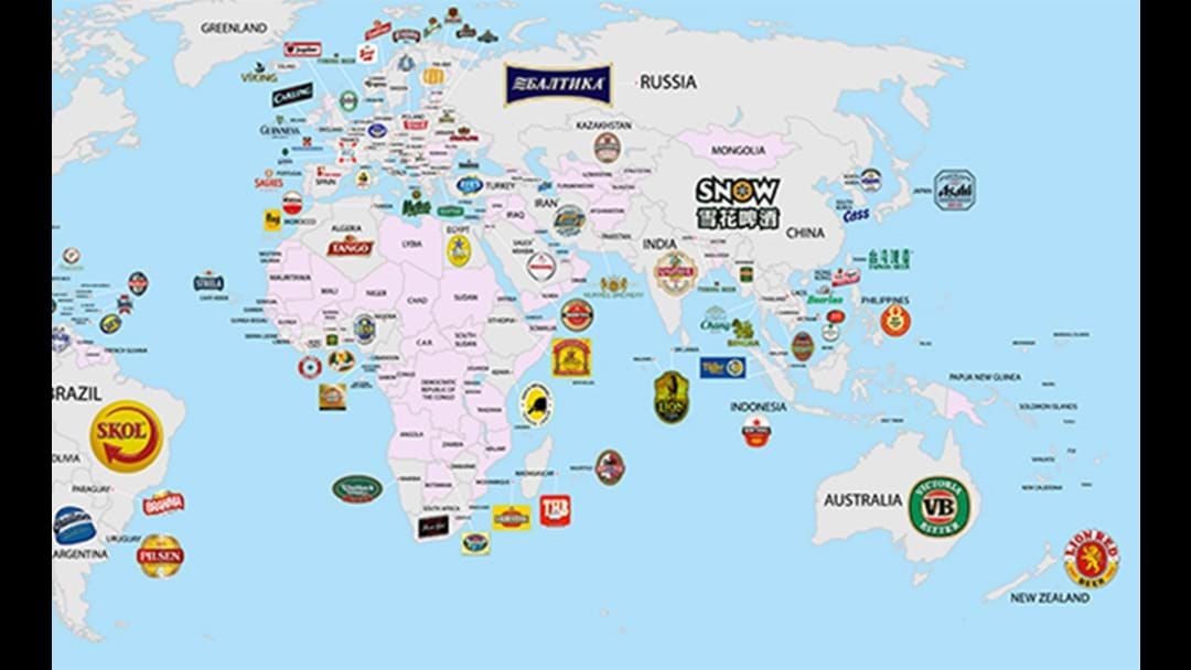 Article heading image for New Map Shows Every Country’s Most Popular Beer