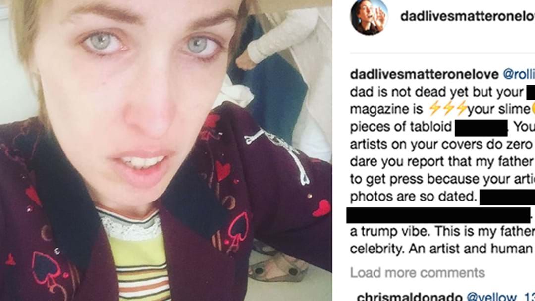 Article heading image for Tom Petty's Daughter's Expletive Laden Insta Post Attacking Rolling Stone