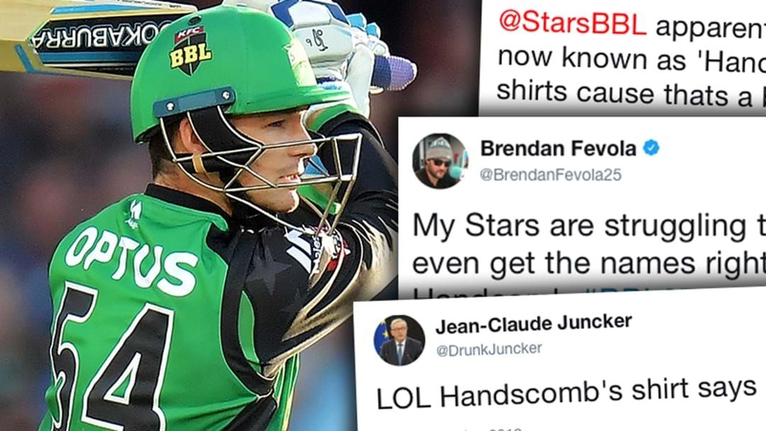 Article heading image for Poor Old Peter Handscomb Had His Name Spelled Wrong On His Shirt Last Night