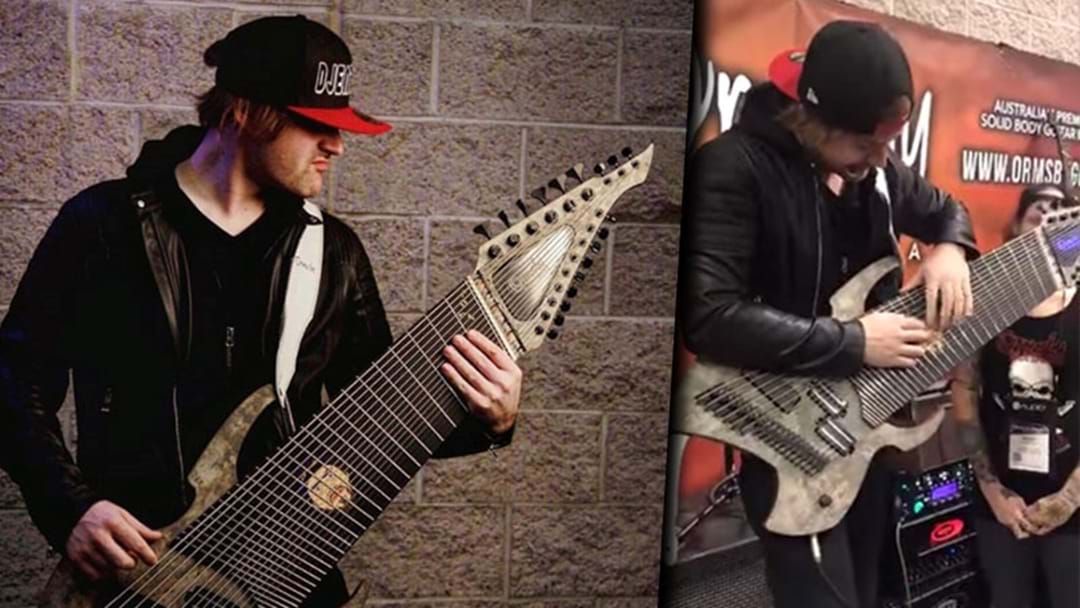 Article heading image for An Aussie Helped Create A Ridiculous 18 String Guitar For A YouTuber