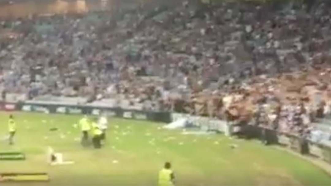 Article heading image for Footage Has Emerged Of The Stadium Trashing At The Sydney FC v Wanderers Game 