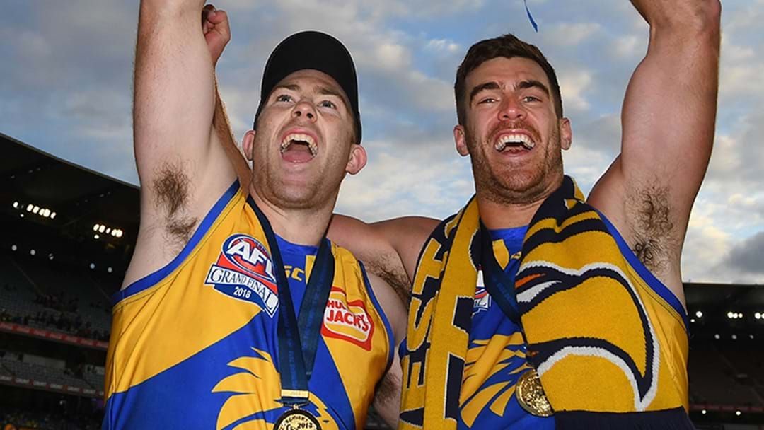 Article heading image for Jeremy McGovern On Scott Lycett’s Best On Ground Role In West Coast’s Post 2018-Flag Celebrations