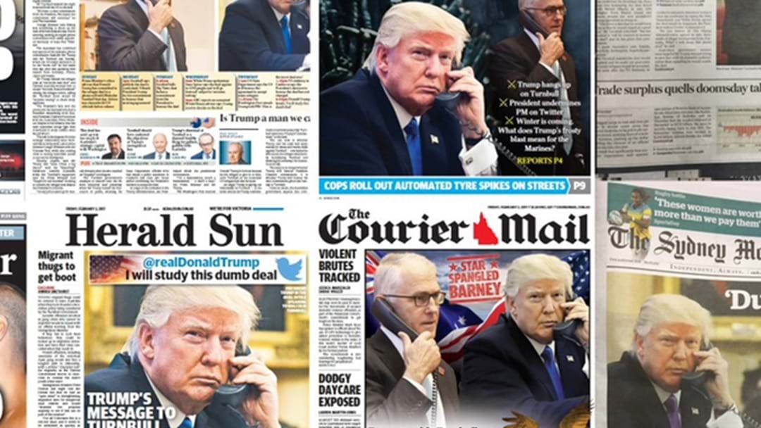Article heading image for Australian Front Pages Are Running With Endless Trump-Puns This Morning