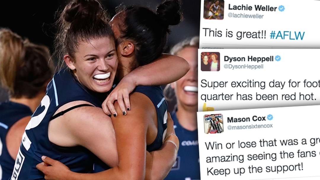 Article heading image for AFL Players React To The First Ever AFLW Match
