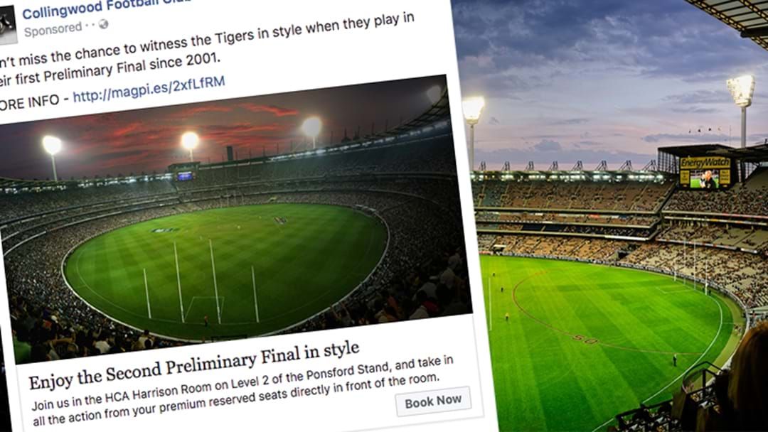 Article heading image for Collingwood Fans Are Blowing Up Over A Sponsored Facebook Post