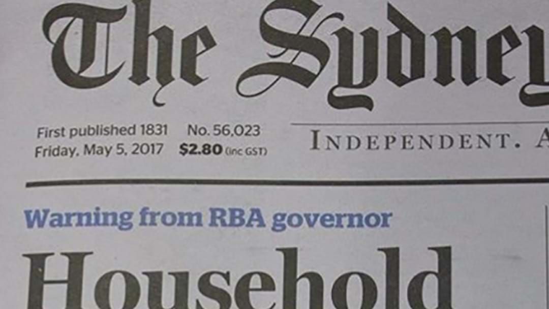 Article heading image for Embarrassing Typo Splashed Across The Sydney Morning Herald
