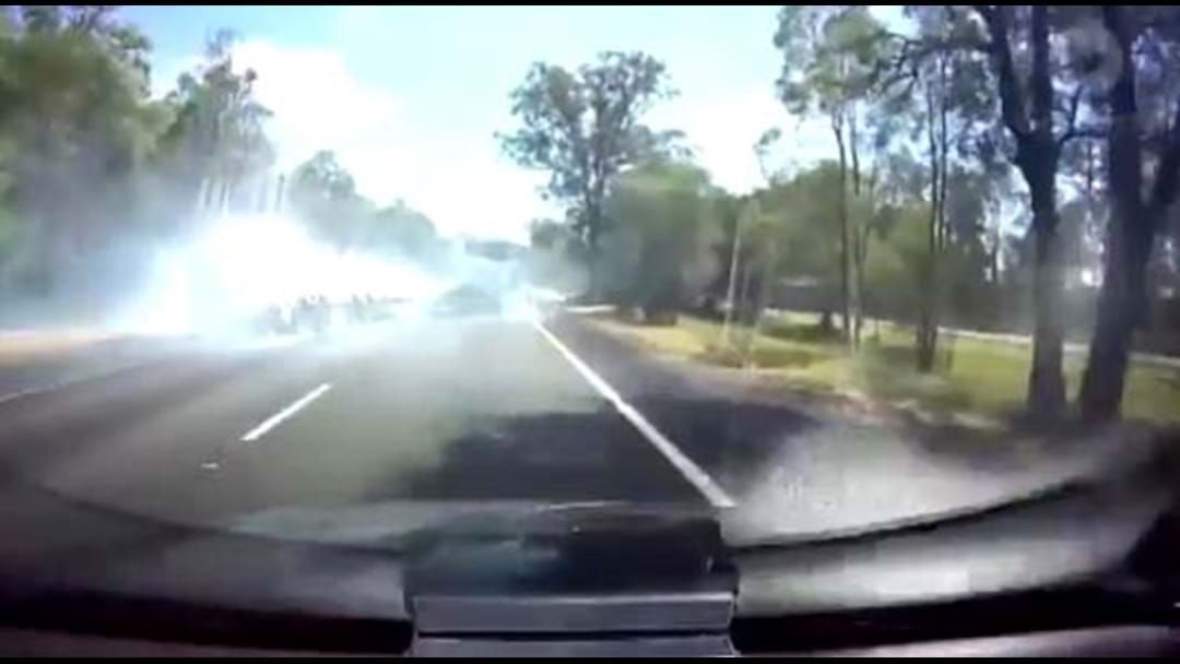 Close Call As Truck Jackknifing Is Captured By Dash-Cam Vision | Triple M