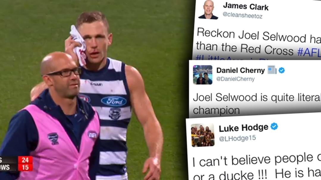 Article heading image for Footy Fans React To Joel Selwood's Massive Gash