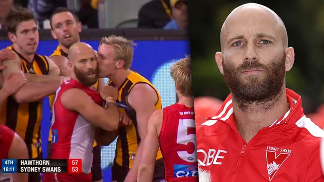 Article heading image for Jarrad McVeigh Wasn't Thrilled About Getting A Kiss From Will Langford
