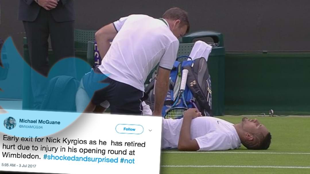 Article heading image for Twitter Reacts To Nick Kyrgios' Wimbledon Retirement