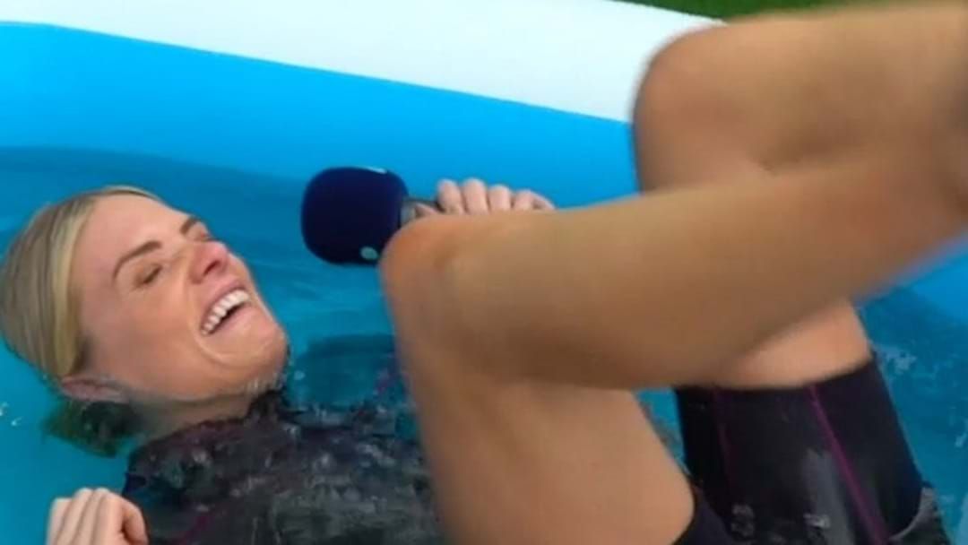 Article heading image for Hughesy, Ed & Erin Freak Out During The Ice Bath Challenge 