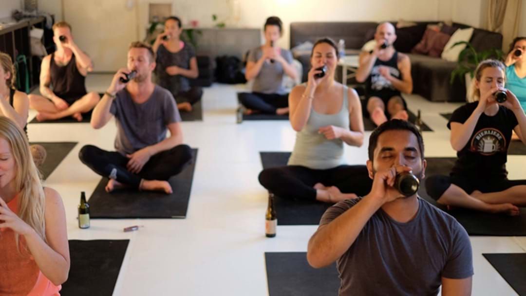 Article heading image for Sydney Is Home To This Next Exercise Trend: “Beer Yoga”